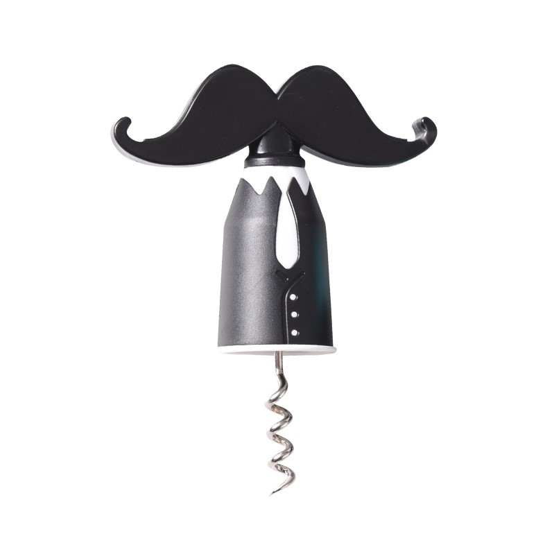 Mustache Bottle Open