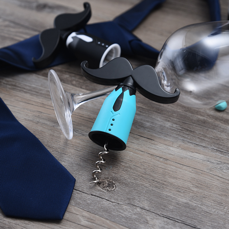 Mustache Bottle Open