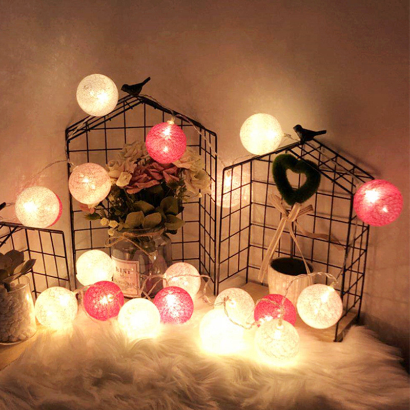 LED Cotton Ball String Light