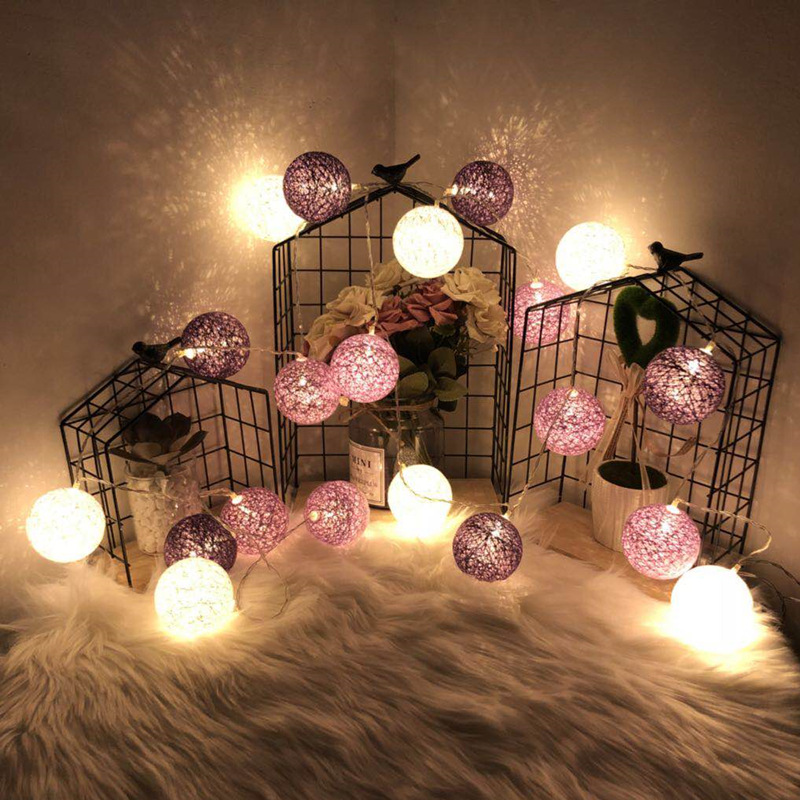 LED Cotton Ball String Light