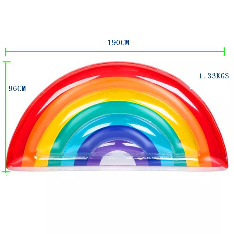 Rainbow Floating Row Inflatable Swimming Ring Adult Children Water Toys