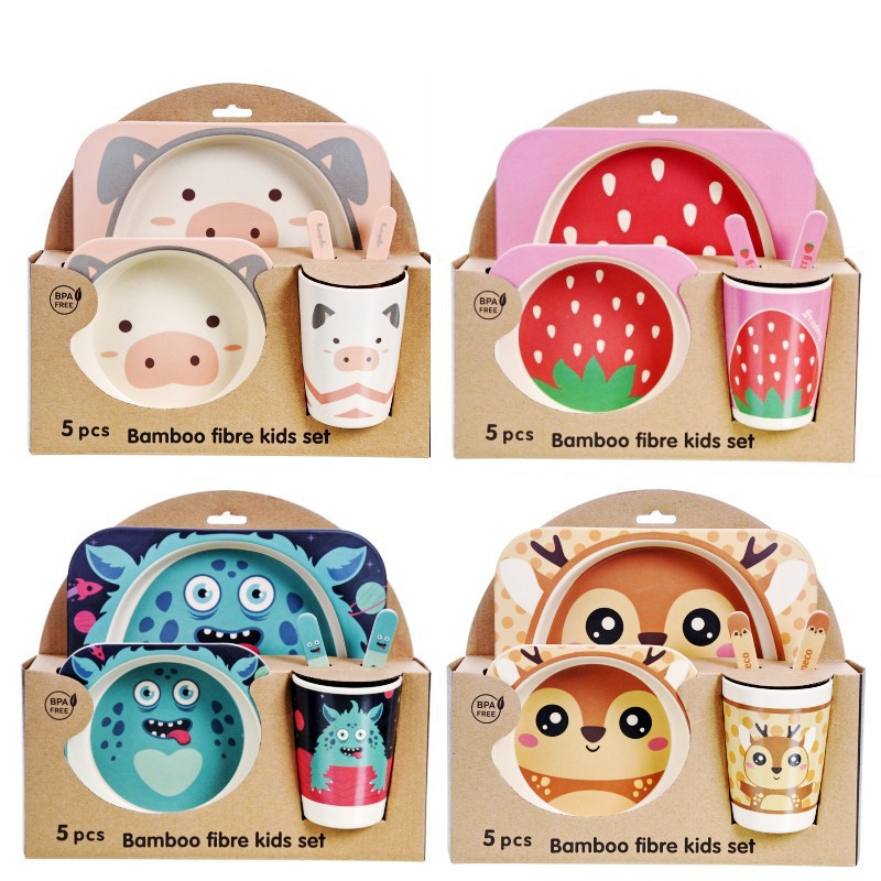 Bamboo Fiber Kids Tableware
