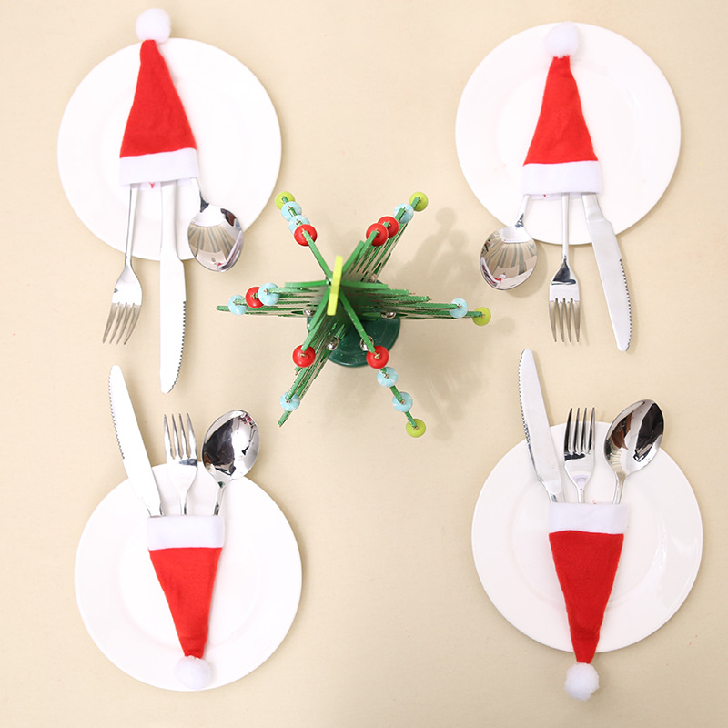 Christmas Santa Hat Cutlery Holder 