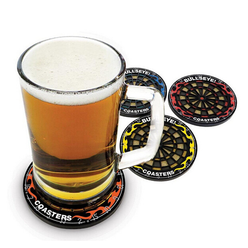 Novelty Dart Board Drink Coasters Unique 4 Set