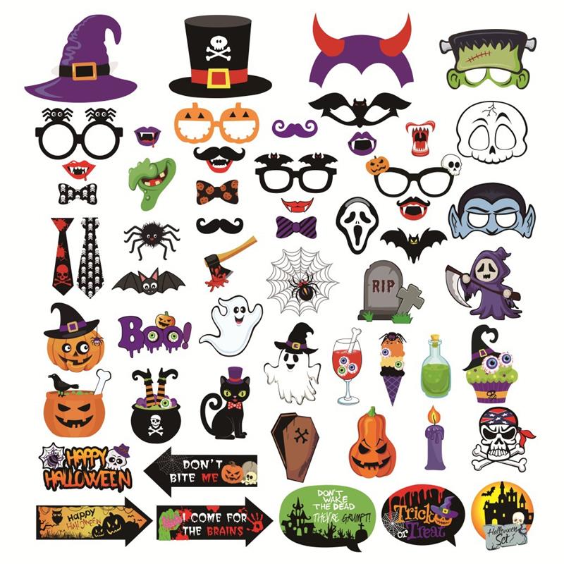 Halloween Photo Booth Props Kit