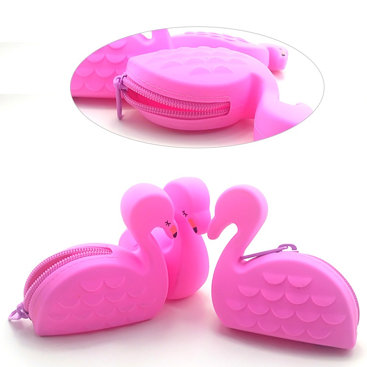 Silicone Flamingo wallet