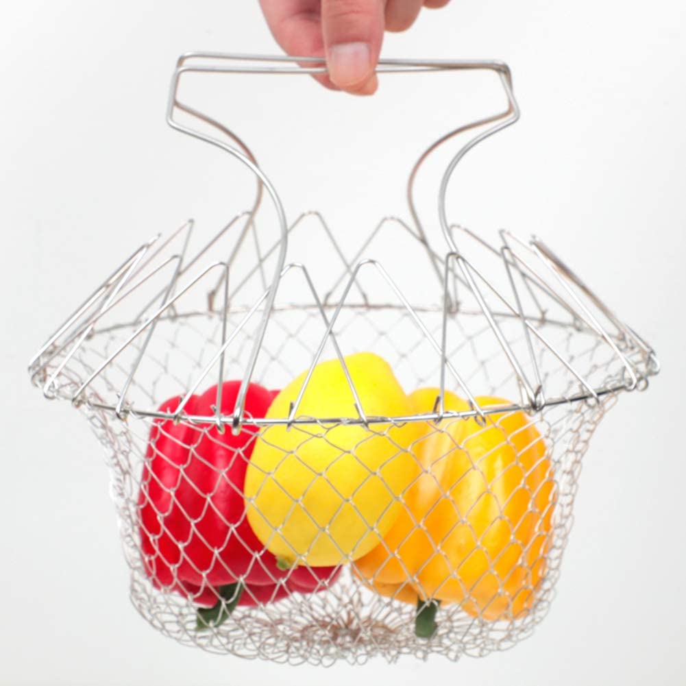 Foldable Stainless Steel Deep Fry Basket